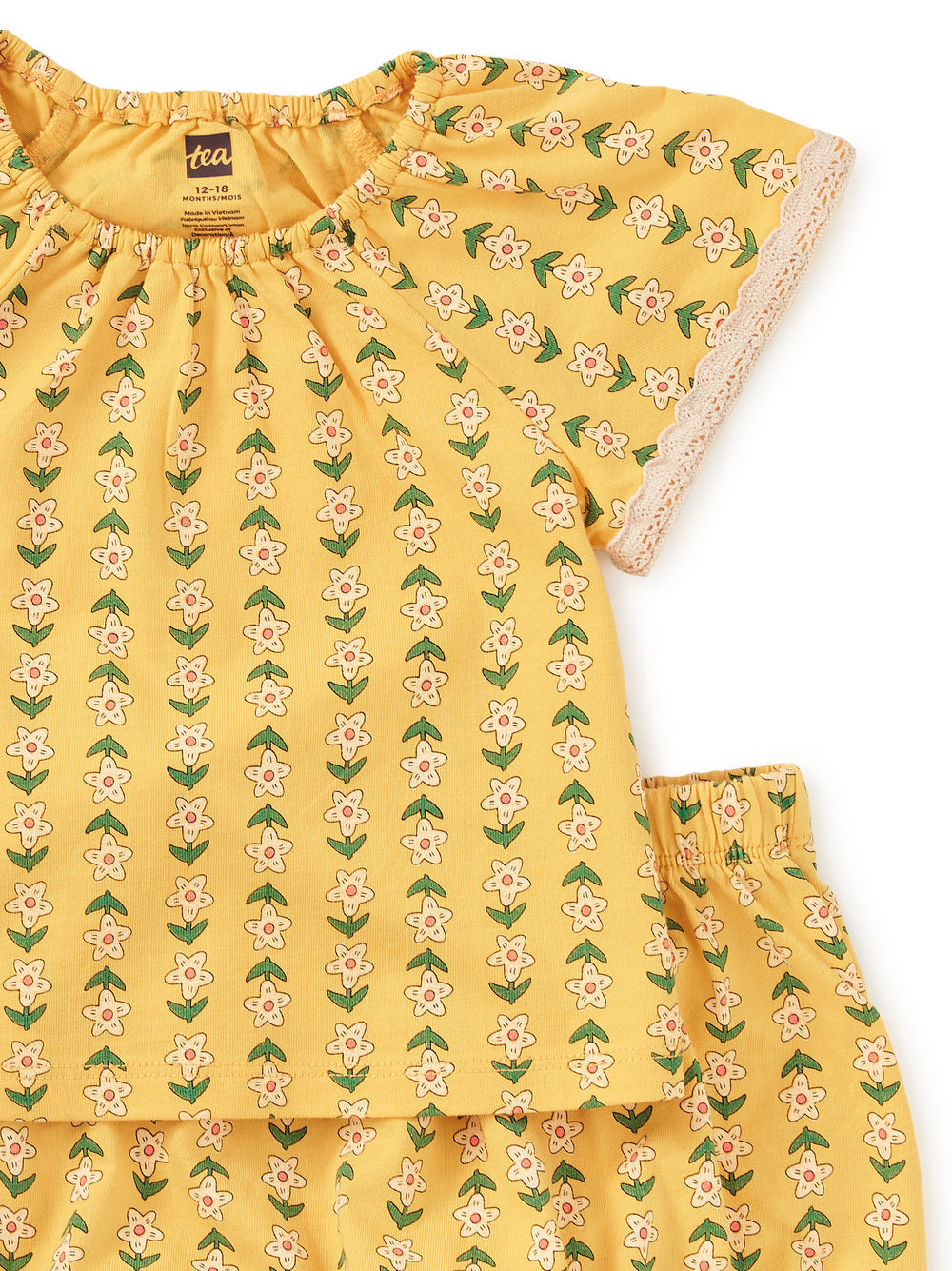 Printed Crochet Trim Set