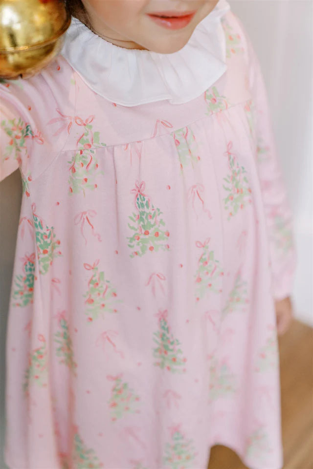 L/S Pink Tinsel Dress