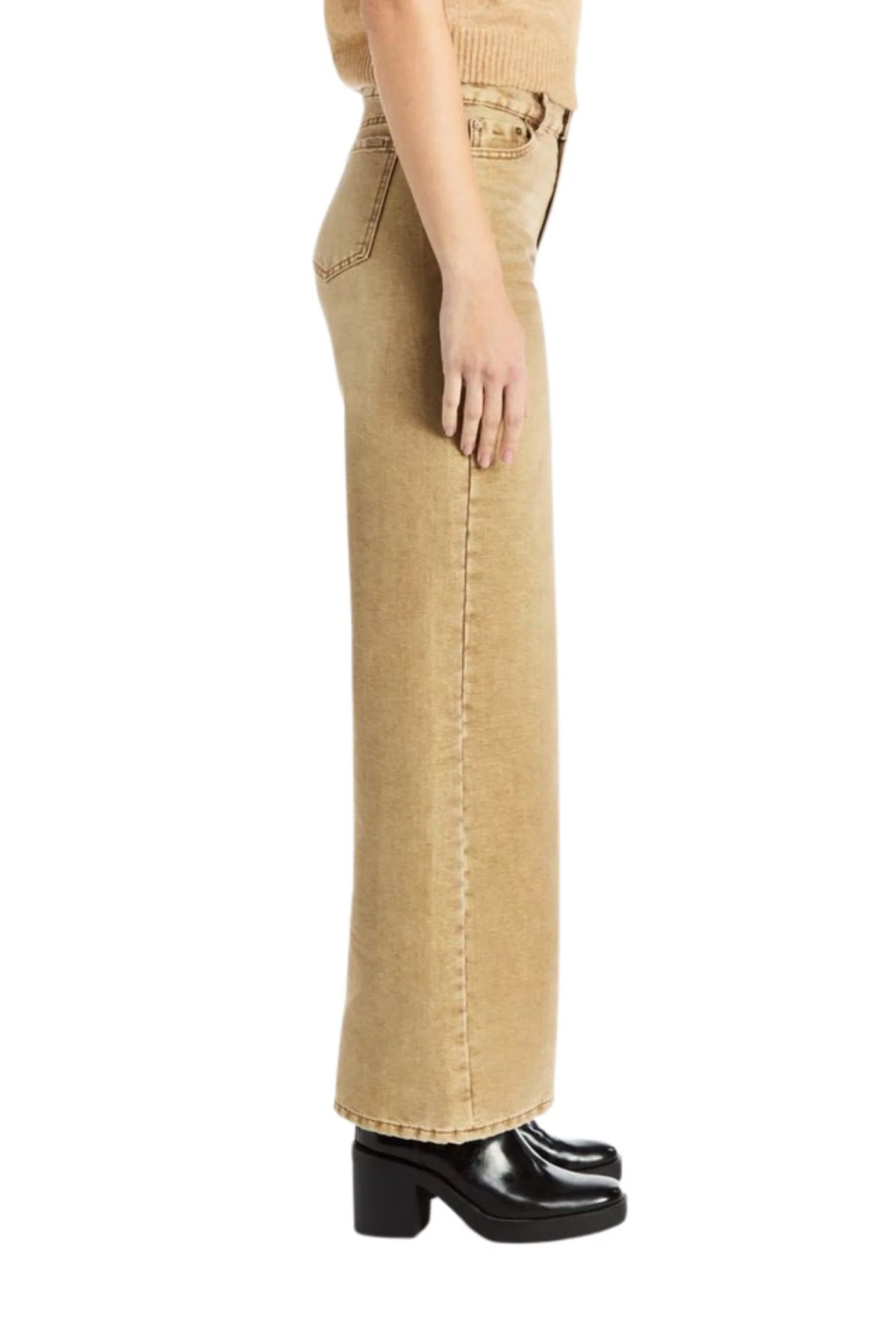 Lurex Wide Leg Jean