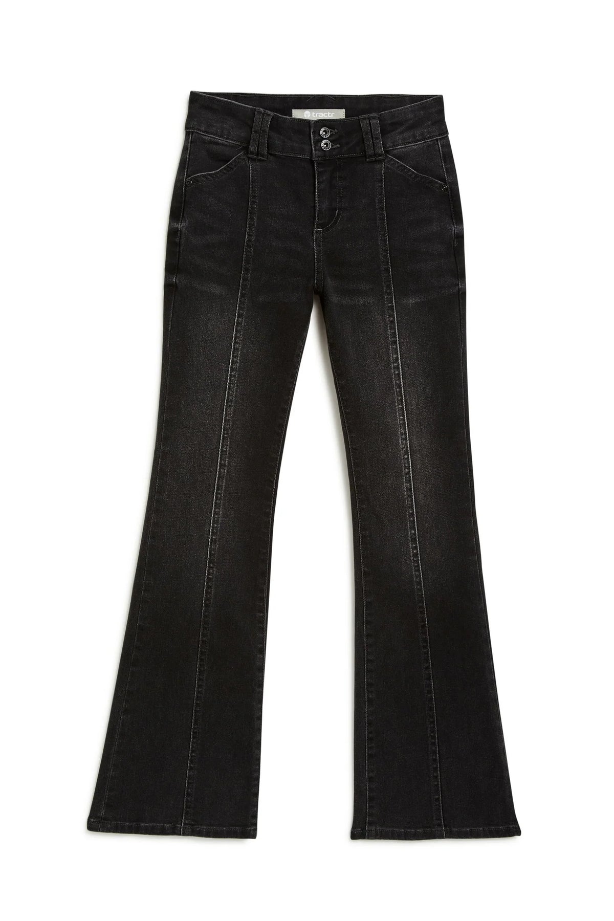 Mid Rise Front Seam Flare