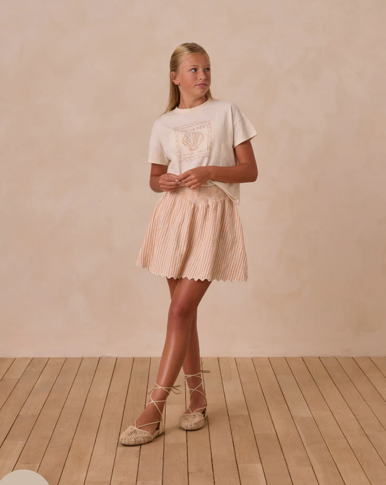 Tween Smocked V Mini Skirt