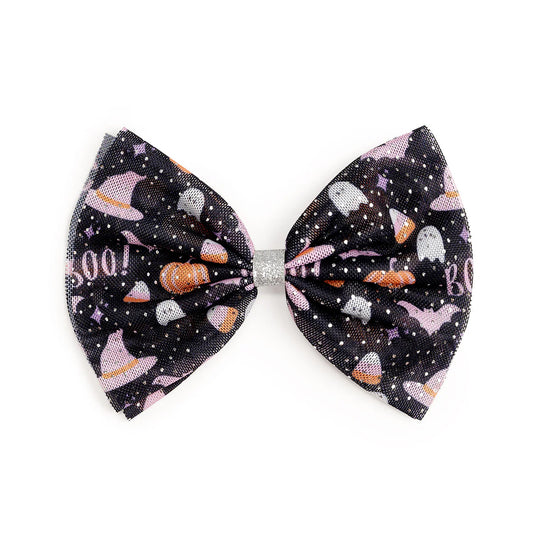 Boo Halloween Tulle Bow