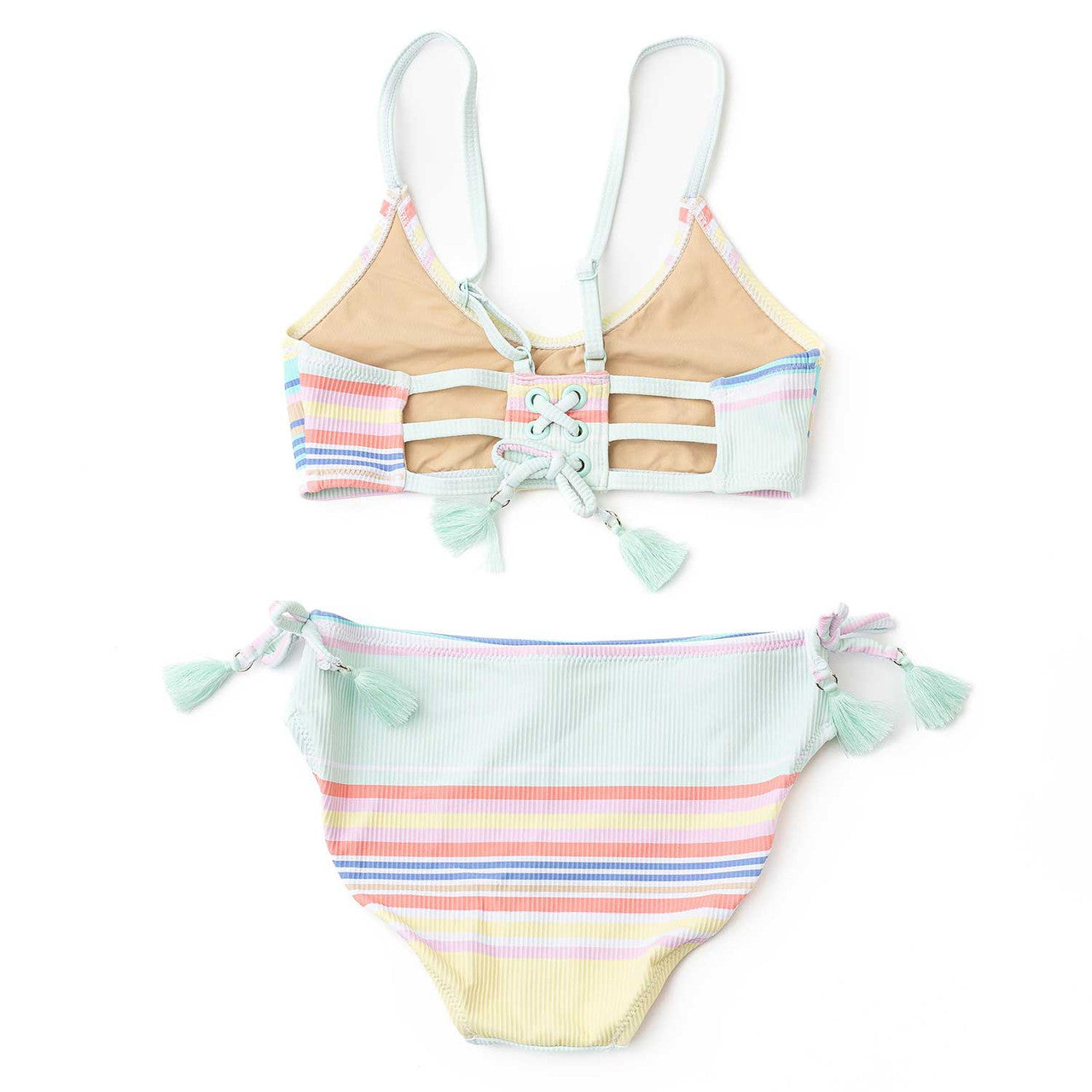 Ribbed Tie Back Bikini