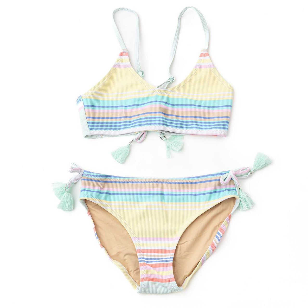 Ribbed Tie Back Bikini