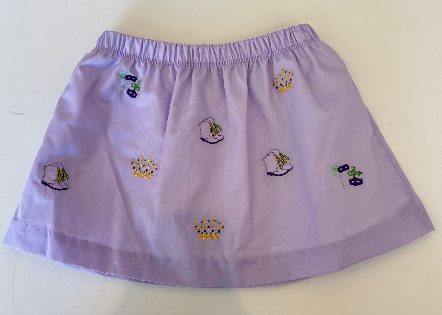 Embroidered Mardi Gras Skirt