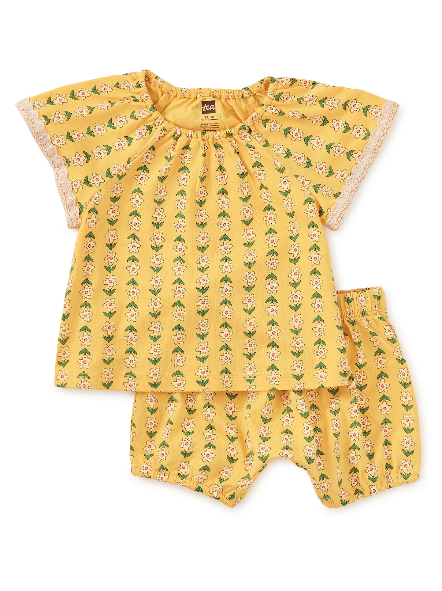 Printed Crochet Trim Set