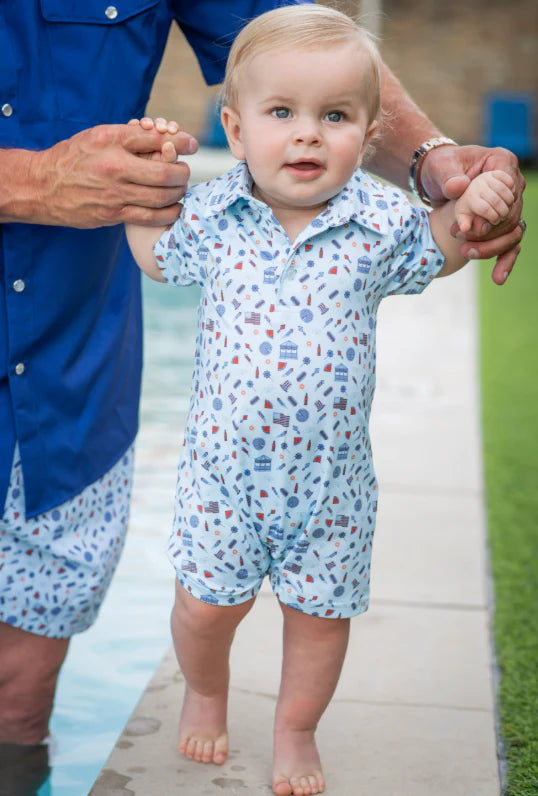 Polo Short Sleeve Romper