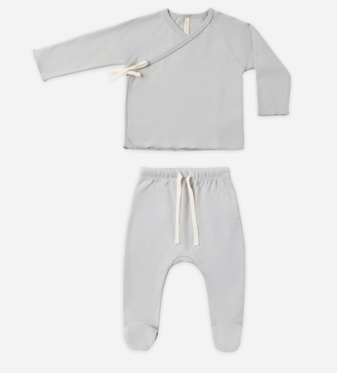 Wrap Top + Footed Pant Set