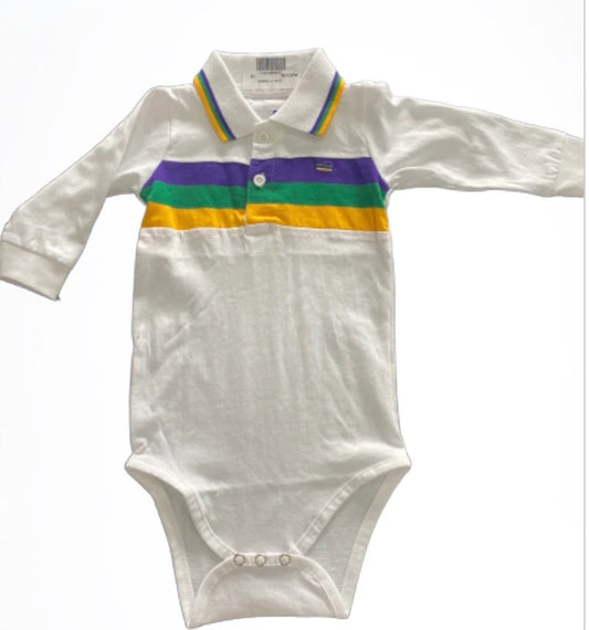 MG Chest Stripe L/S Onesie