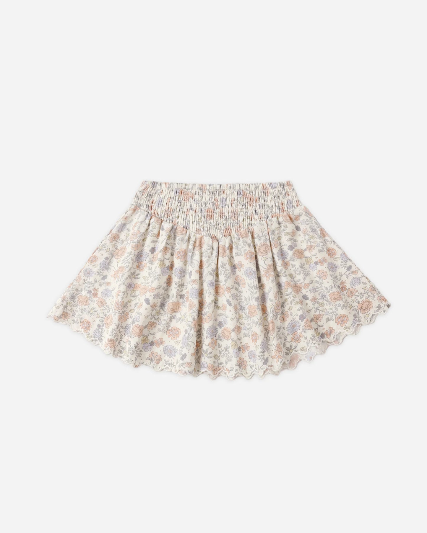 Smocked V Mini Skirt