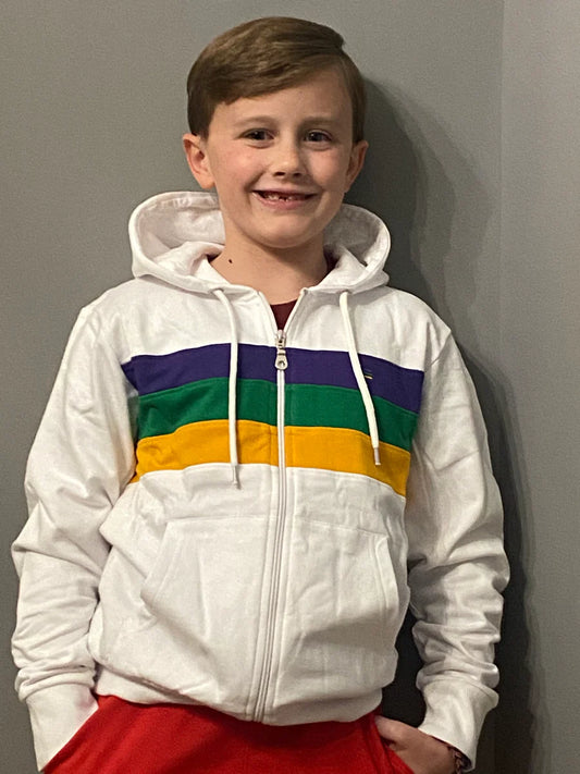 MG Chest Stripe Zip Up Hoodie