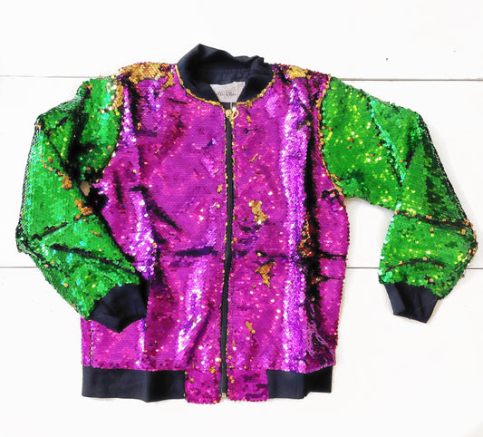 Mardi Gras Reversible Sequin Jacket