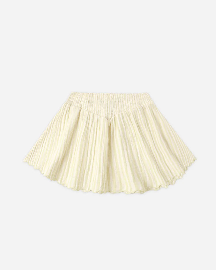 Smocked V Mini Skirt