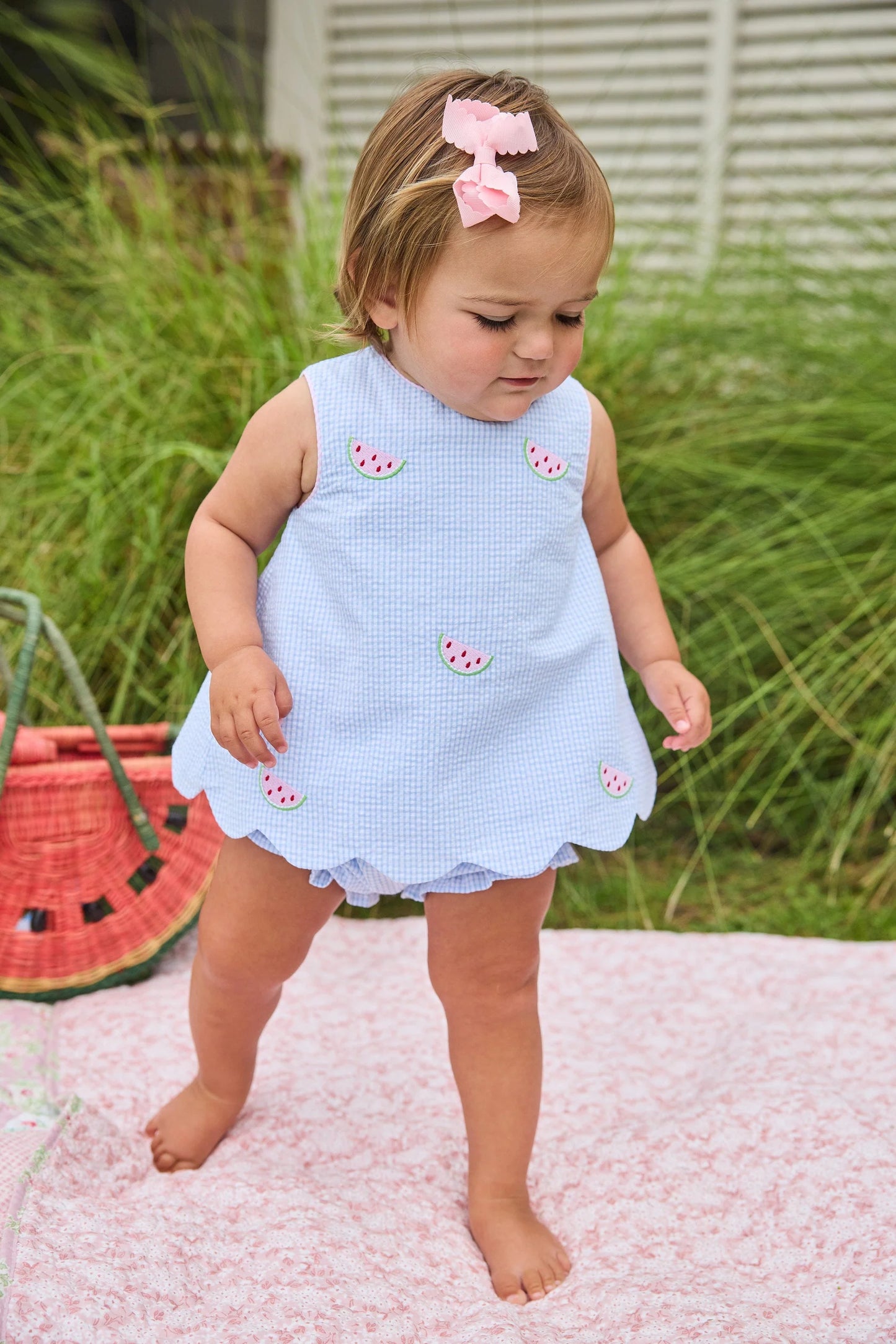Bow Back Bloomer Set
