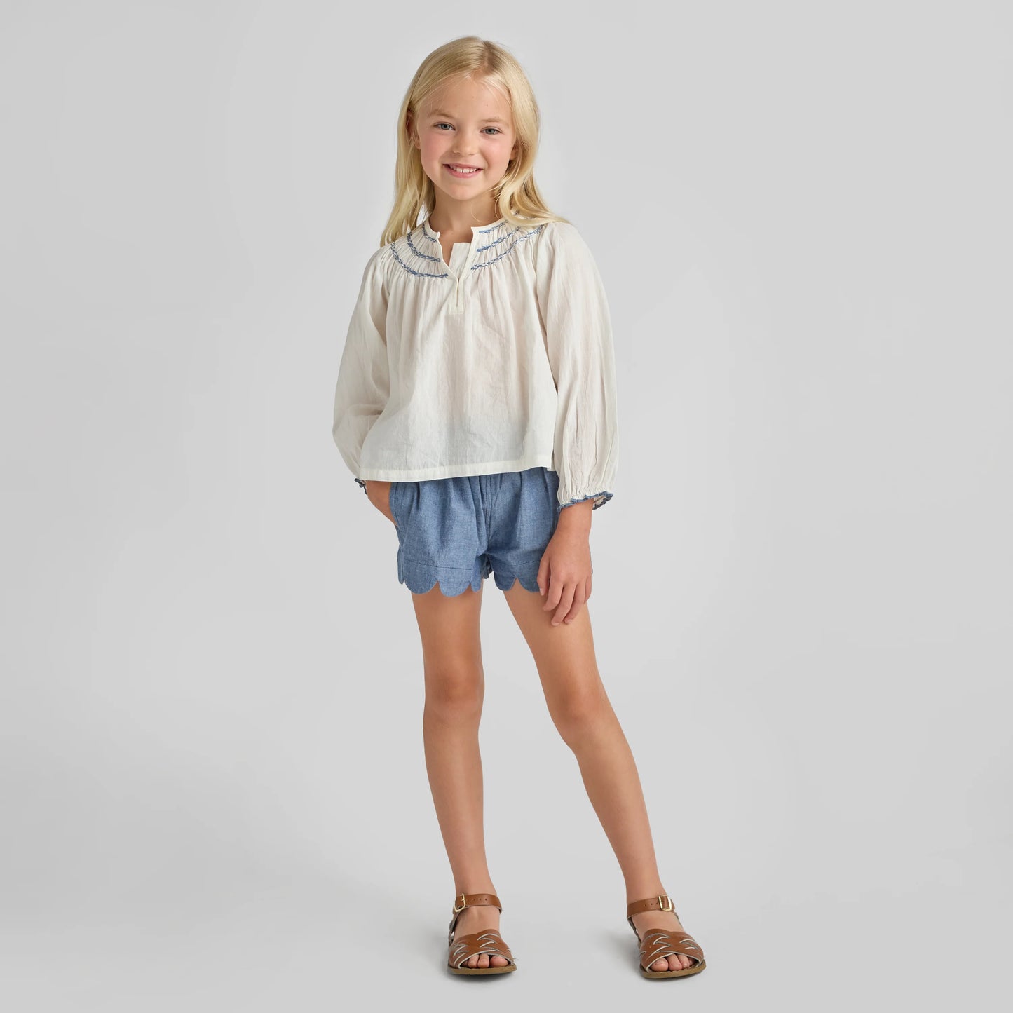 Girls Scallop Short