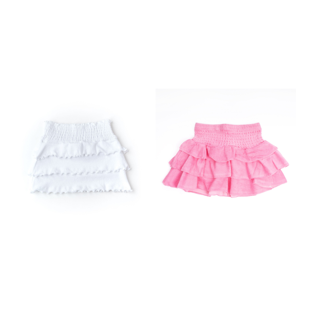 Smocked Terry Skirt