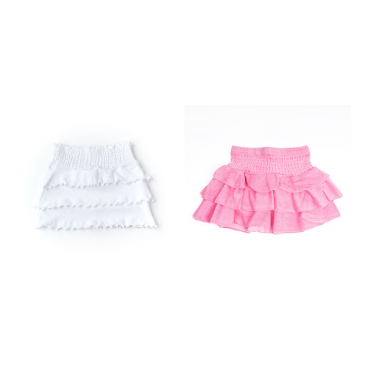 Smocked Terry Skirt