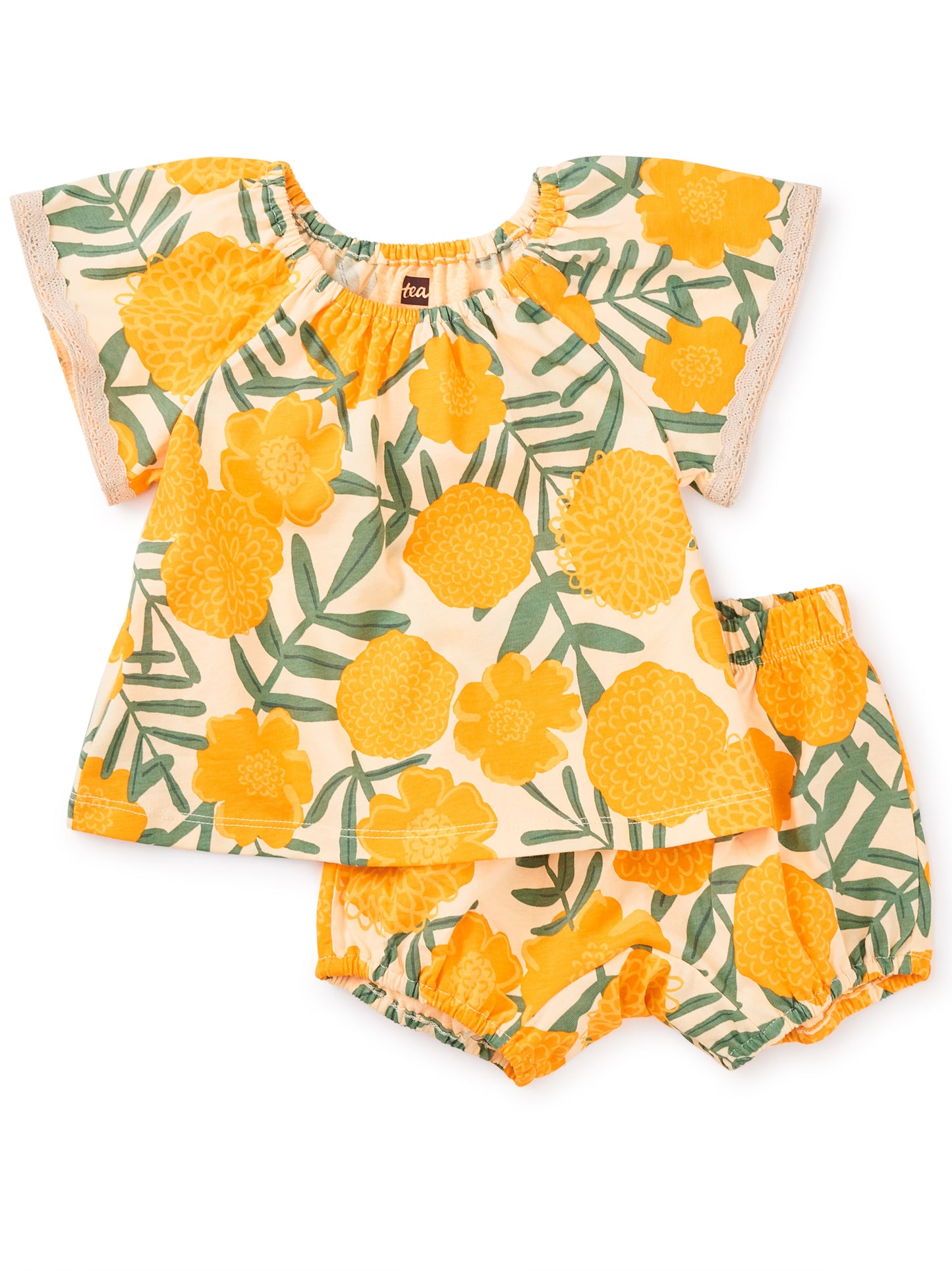 Printed Crochet Trim Set