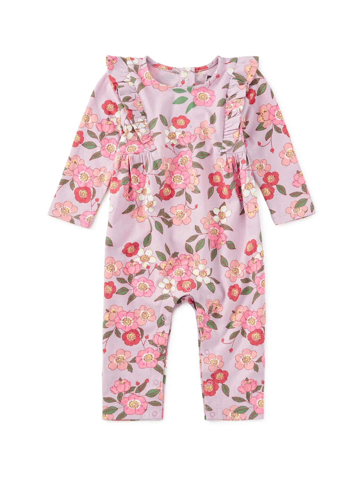 Ruffle Shoulder Baby Romper