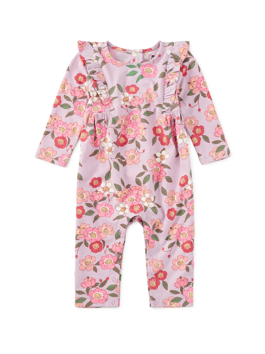 Ruffle Shoulder Baby Romper