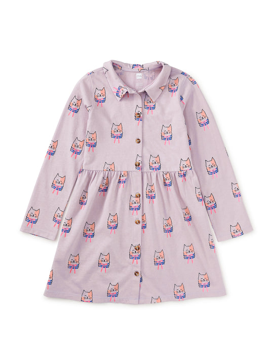 Collared L/S Shirtdress