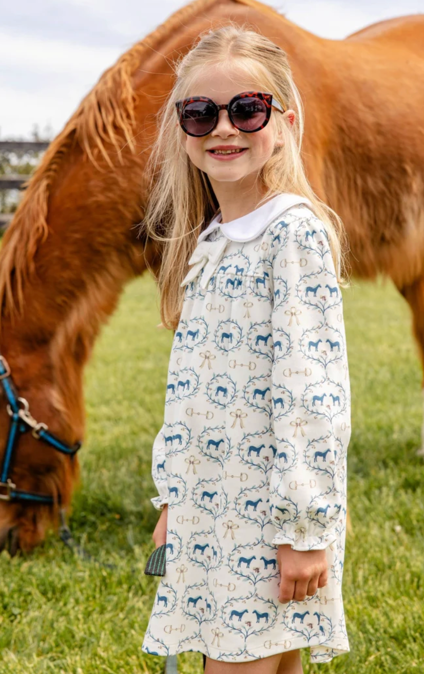 Long Sleeve Banks Bow Dress- Pima