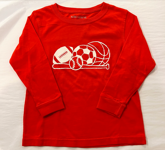 L/S Red Sports T-shirt
