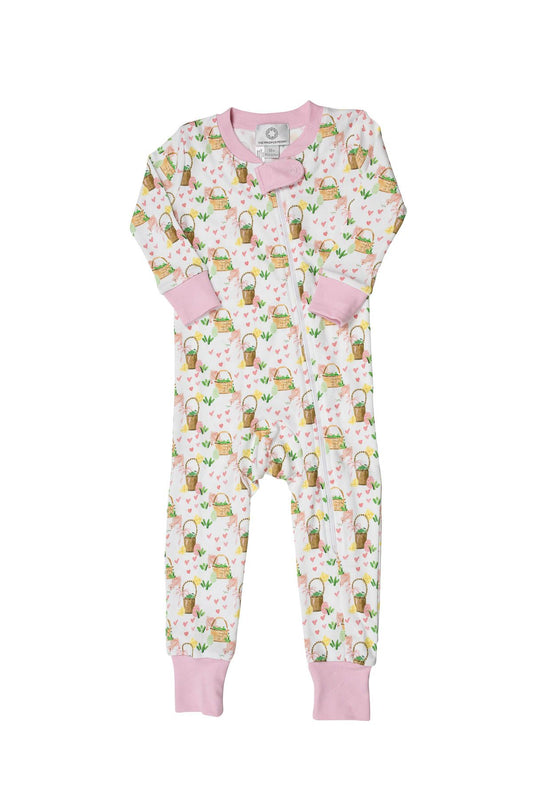 Easter Basket Zipper PJ w/feet