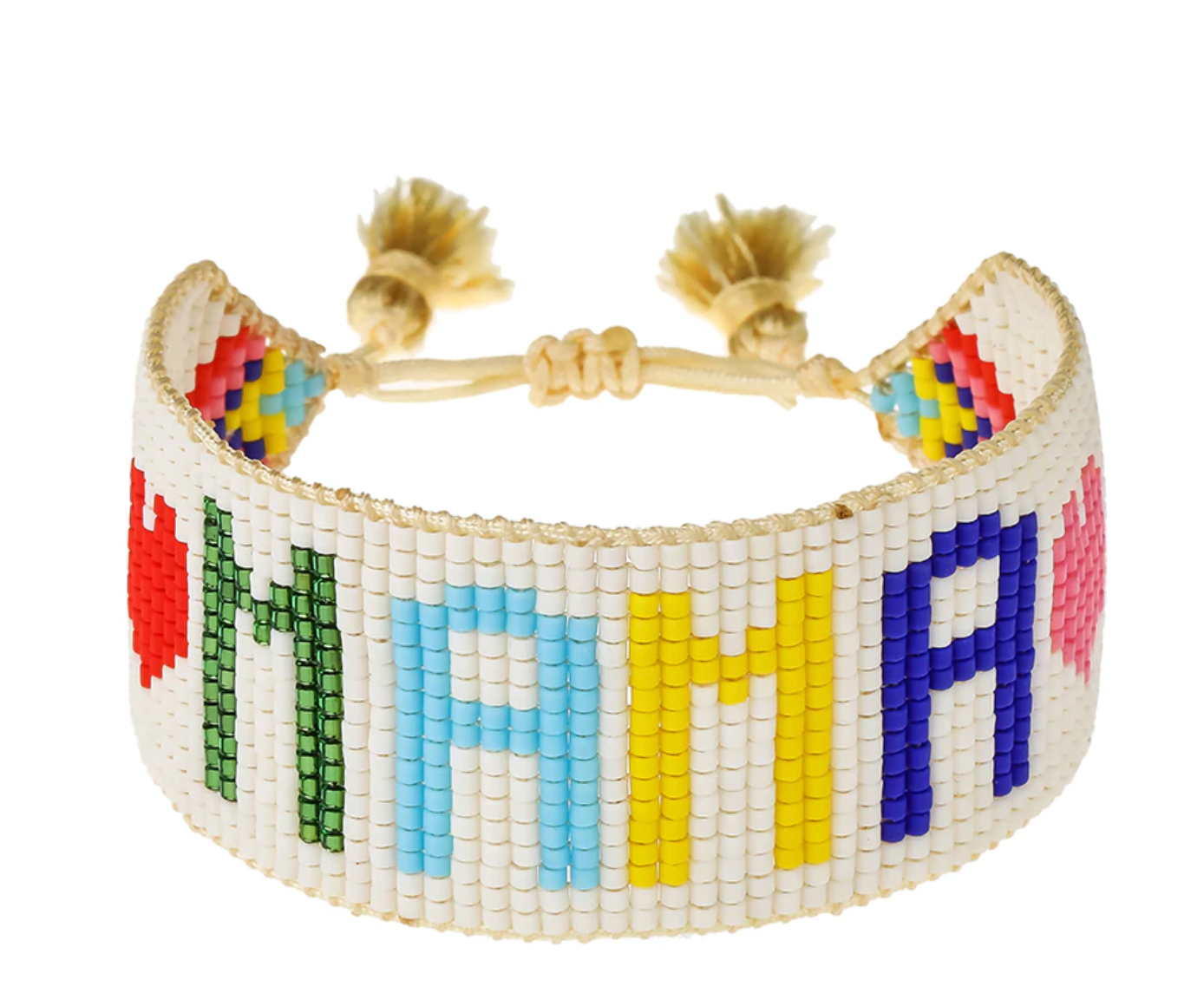 Rainbow MAMA Beaded Bracelet